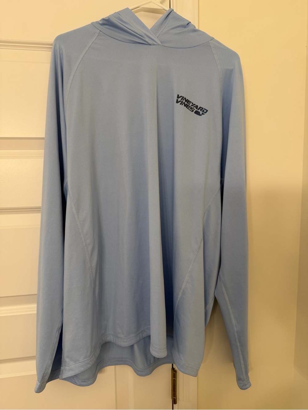 Vineyard Vines Light Blue Men's Hooded Performance Top